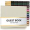 Gallery Leather Guest Book Special Events, add Photos, 192 Lined Pages, Bonded Leather, Hardcover, Gold-Gilded, Guestbook